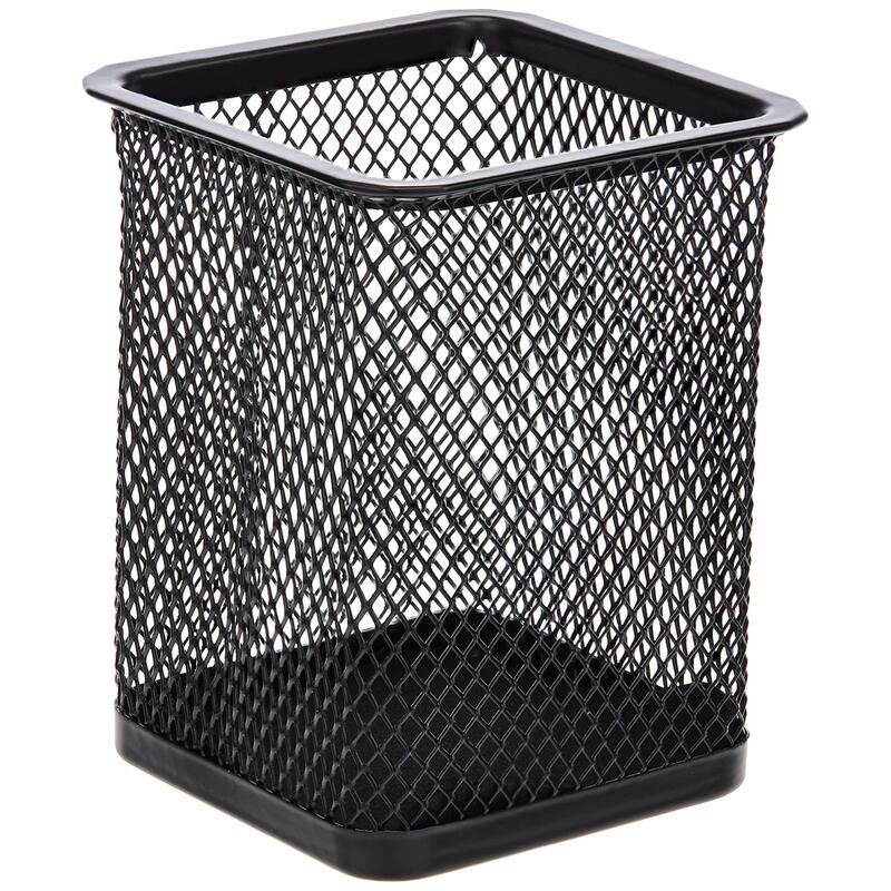 Deli Portalápices Mesh Eckig 8x8x9,7cm Negro