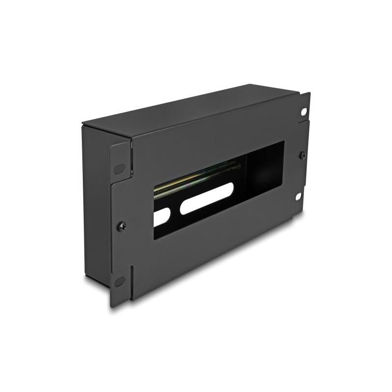 Delock 10 Schutzschalterleiste Con Abdeckung Y Hutschiene 3 He Metall Negro