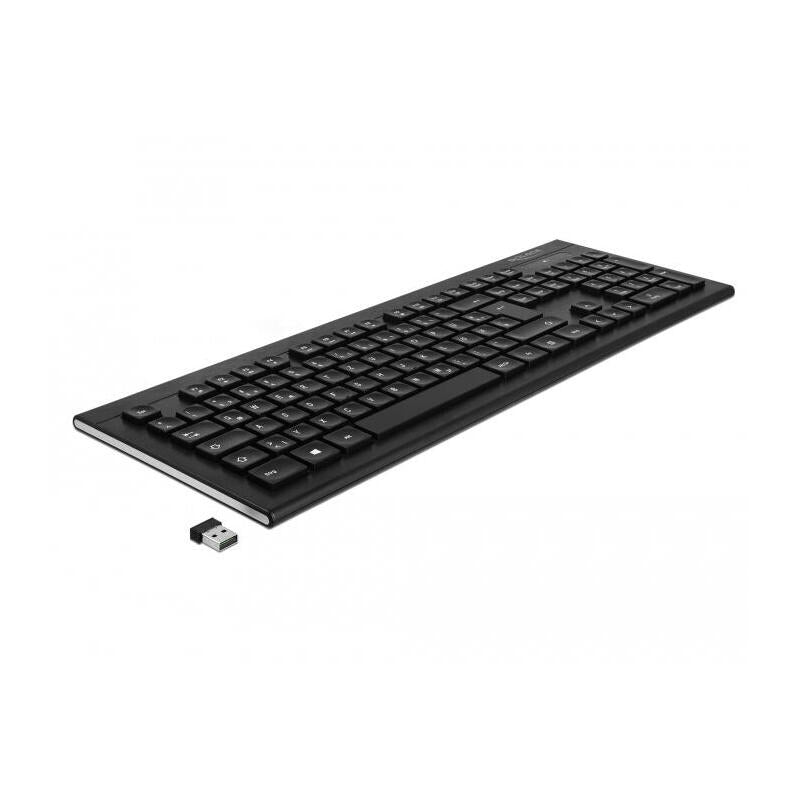Delock 12671 Teclado (Alemán) Rf Inalámbrico 2,4 Ghz Qwertz Negro