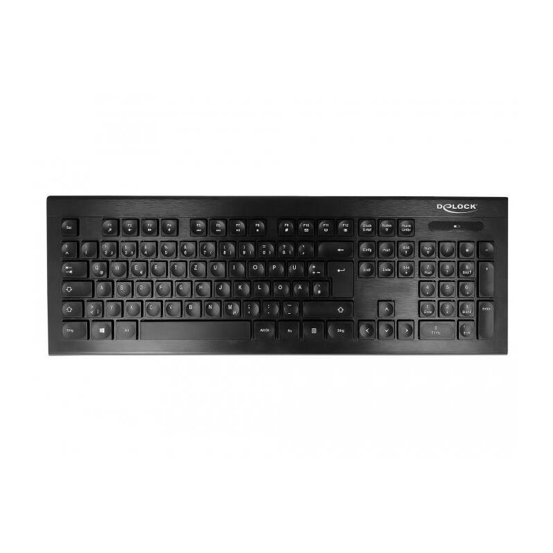 Delock 12671 Teclado (Alemán) Rf Inalámbrico 2,4 Ghz Qwertz Negro