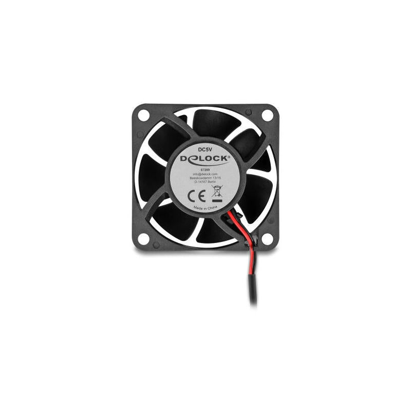 Delock Axiallüfter 5 V Dc, 60 X 60 X 25 Mm Negro