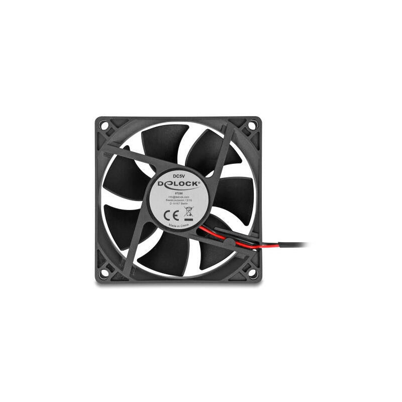 Delock Axiallüfter 5 V Dc, 80 X 80 X 25 Mm Negro