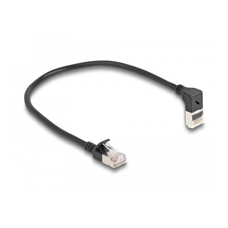 Delock Cable De Red Rj45 Cat.6a S/Ftp Slim 90° Oben Angular / Gerade 0,25 M