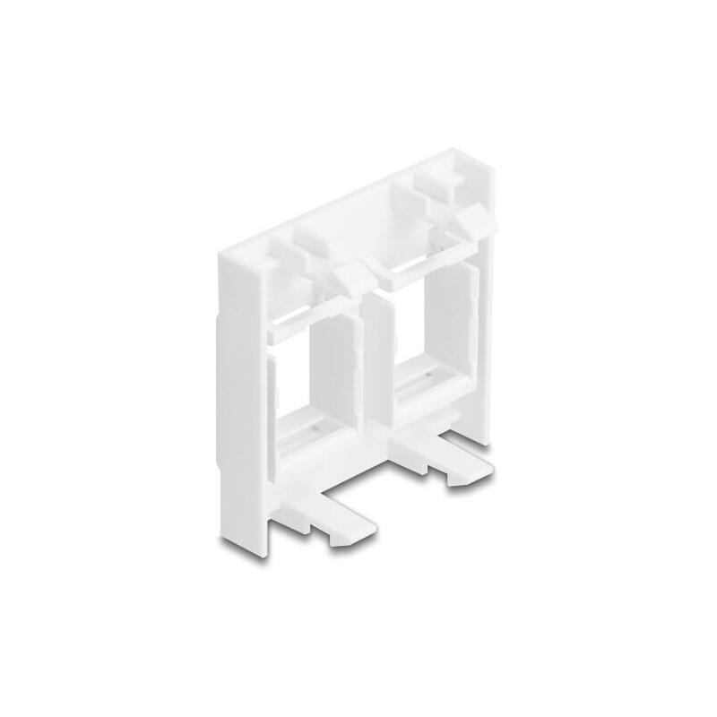 Delock Easy 45 Modulomit Zwei Keystone Halterungen 45 X 45 Mm, Blanco / Blanco