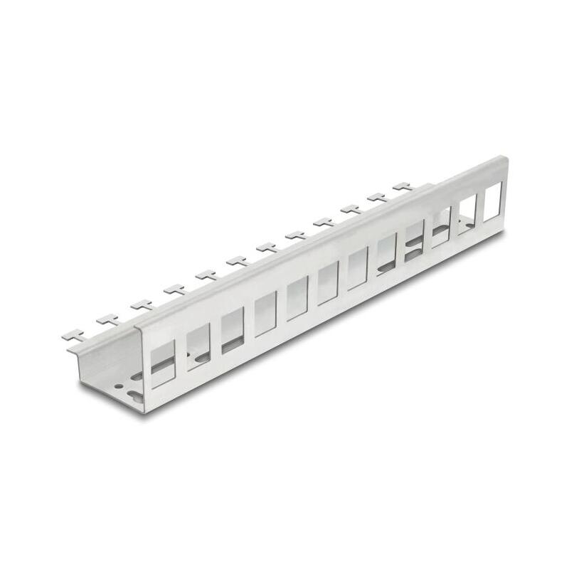 Delock Keystone Metall Halterung 12 Port Para Hutschienen Y Wandmontage