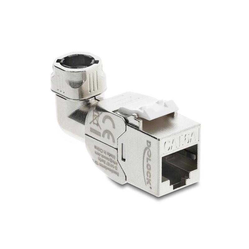 Delock Keystone Modulorj45 Hembra A Lsa Cat.6a Werkzeugfrei 90°