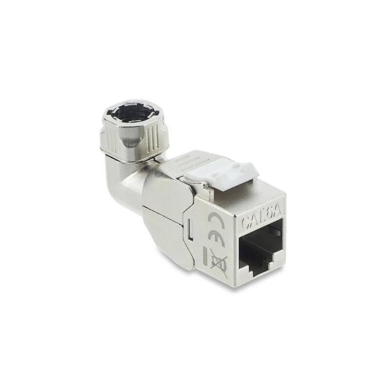 Delock Keystone Modulorj45 Hembra A Lsa Cat.6a Werkzeugfrei 90°