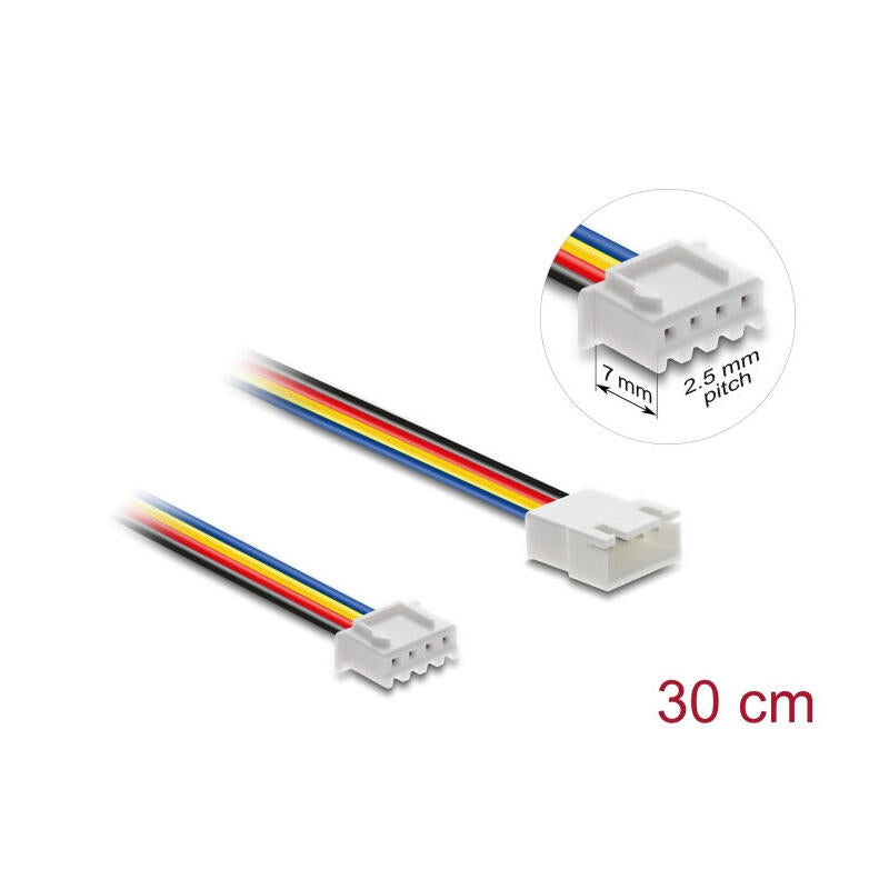 Delock Lüfter Cable De Extensión Jst Pwm Macho, 30 Cm