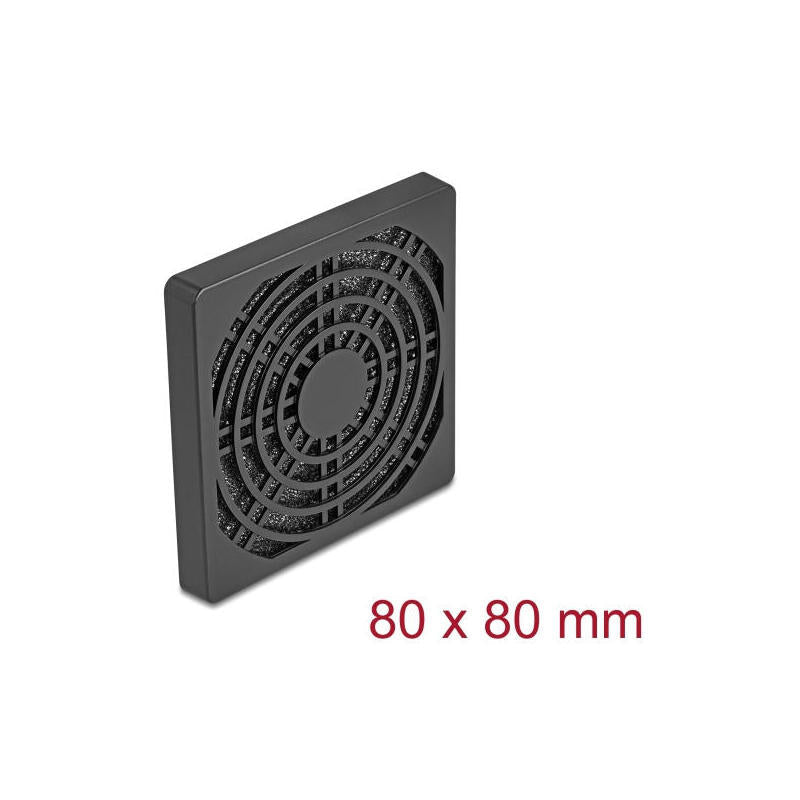 Delock Lüftergitter Con Staubfilter 80 X 80 Mm Negro