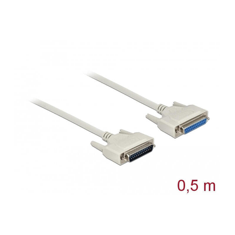 Delock Serielles Cable D-Sub 25 Mecker Zu Hchse 0,5 M