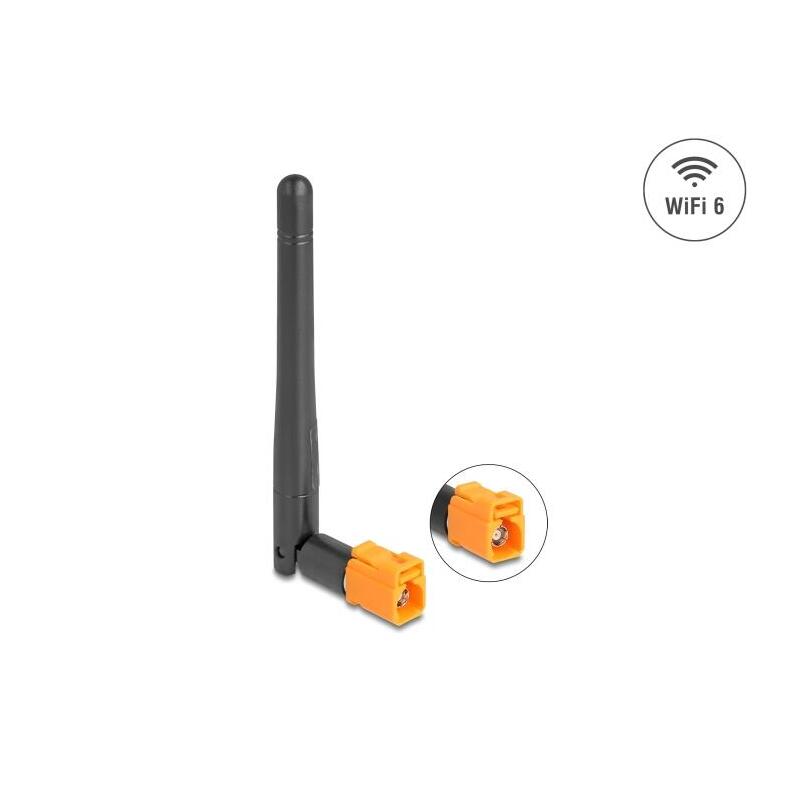 Delock Wifi 6 Antena Fakra M Hembra 2,5 - 3,0 Dbi Negro