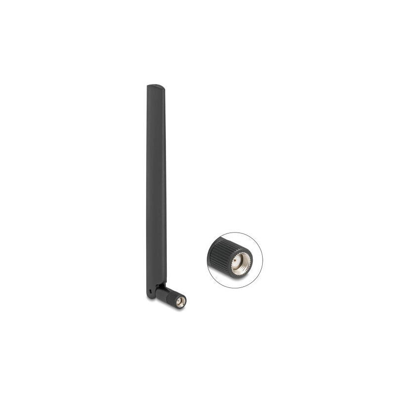 Delock Wifi 7 Antena Rp-Sma Macho 2,0 - 4,4 Dbi 17 Cm Con Kippgelenk Negro
