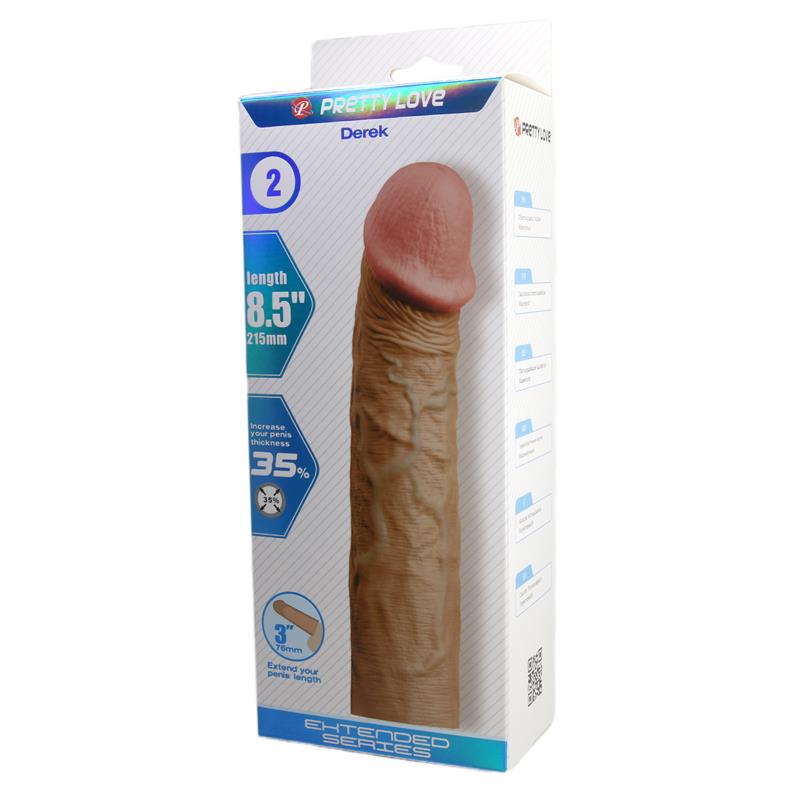 Pretty Love - Derek Funda Pene Con Extensión De 7.6 Cm Natural