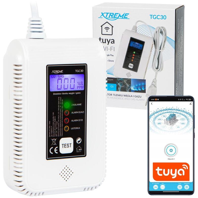 Detector De Gas Y Monóxido De Carbono Tgc30 Wifi Tuya