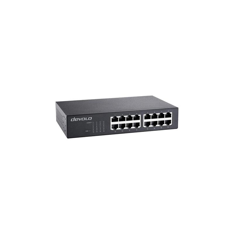 Devolo Gigabit Ethernet Switch 16 Port 7235 (Negro) 7235