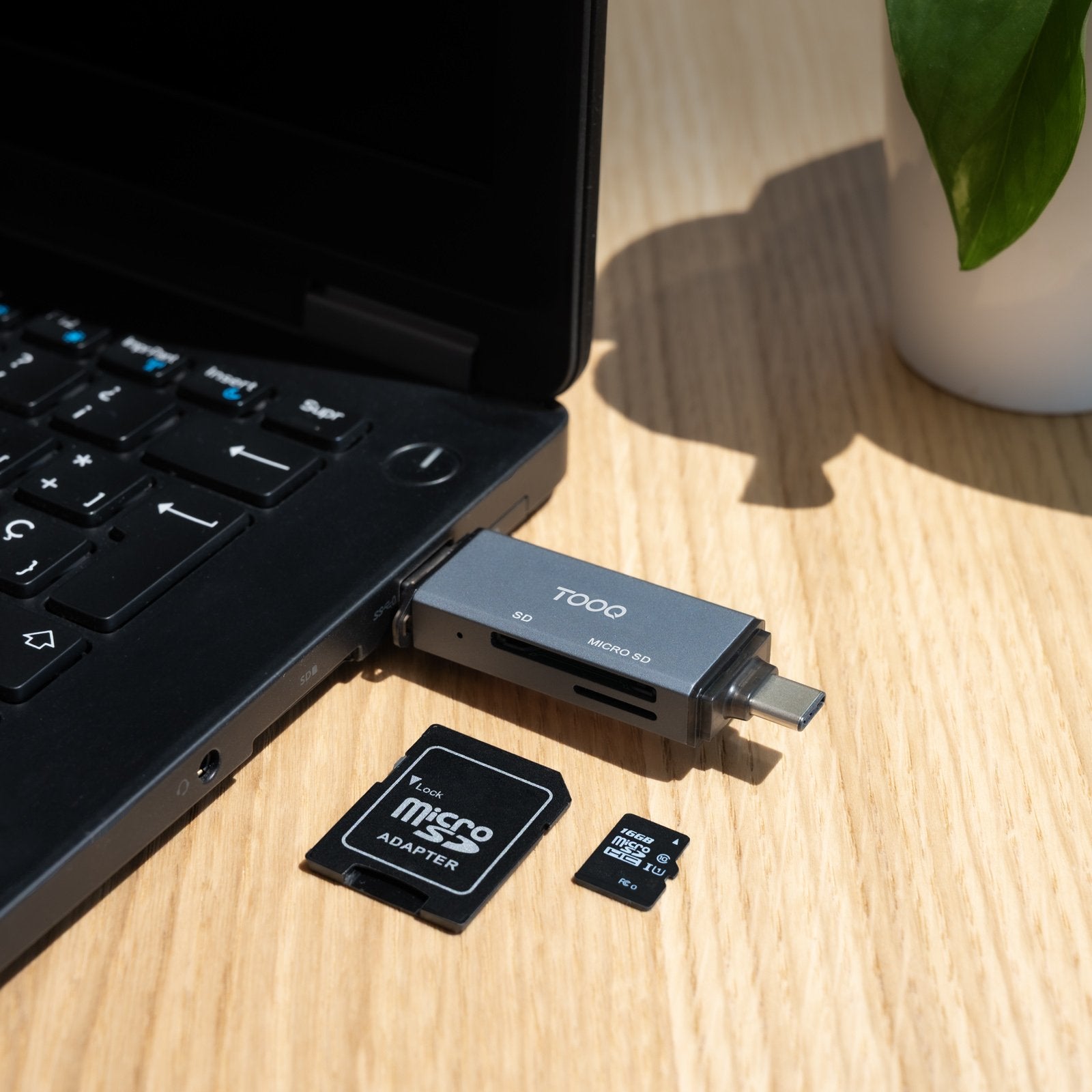 Lector Tarjetas Usb3.0  (Usb-C+Usb-A), Sd/Tf, Gris