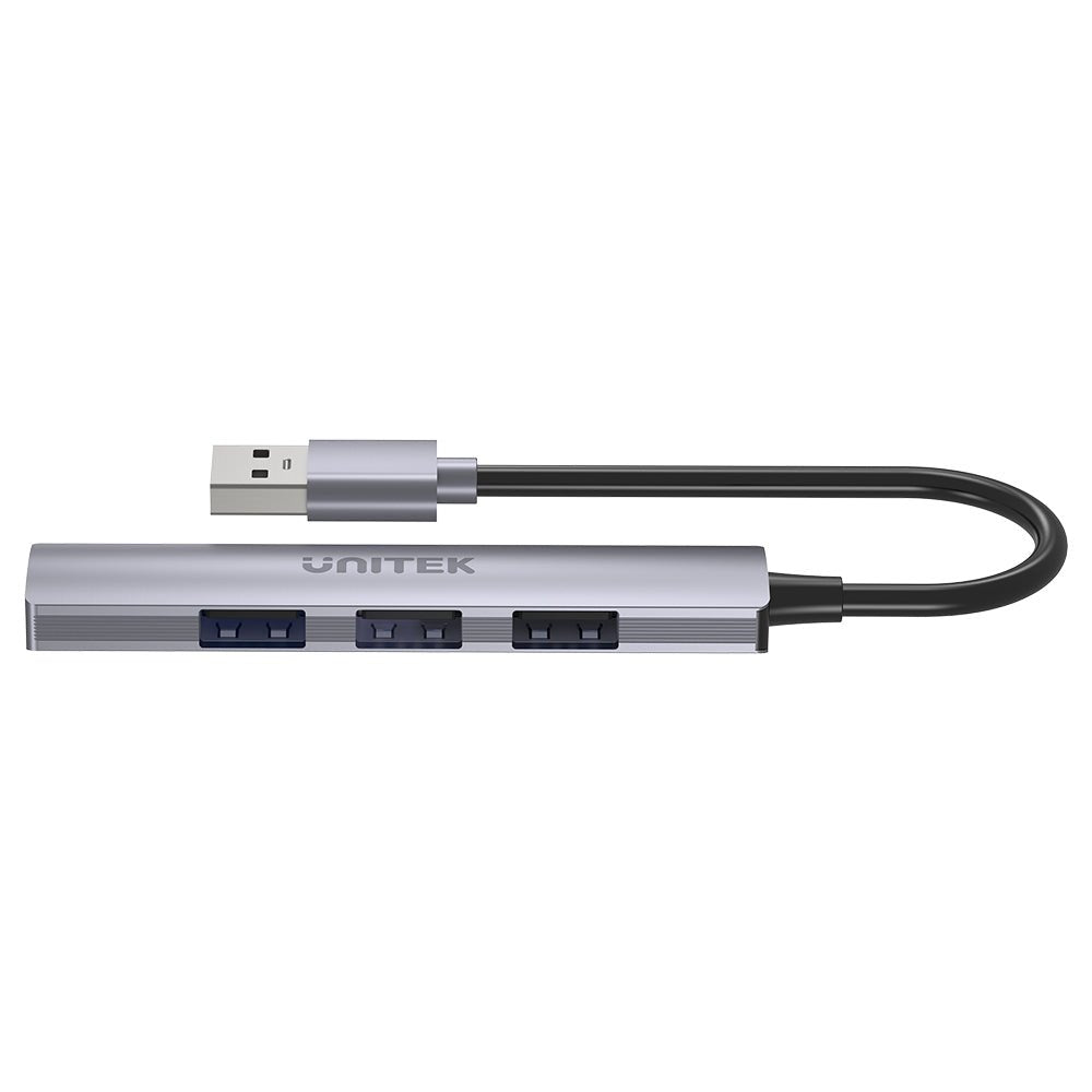 Unitek Hub Usb-A 1xusb-A 5 Gbps, 3xusb-A 2.0 Alu