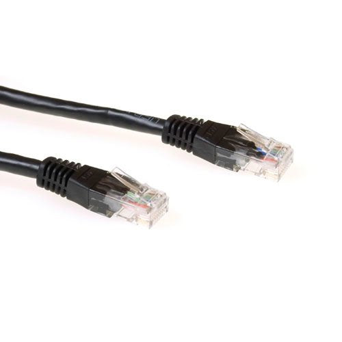 Negro 0.5 Meter U Utp Cat6a Patch Cable With Rj45 Connectors