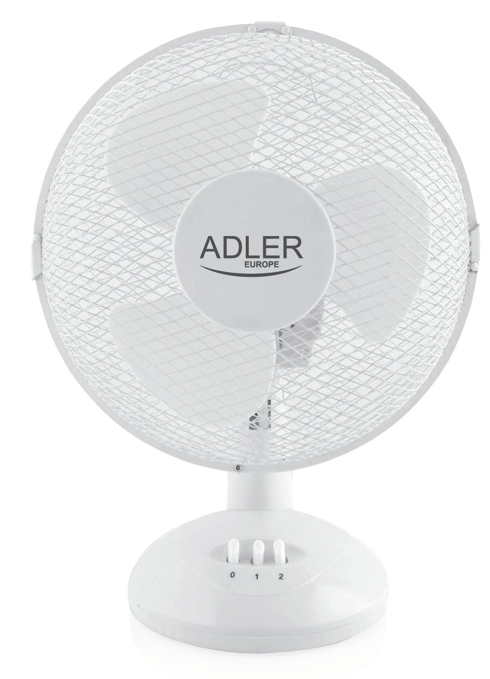 Adler Ad 7302 Desk Fan, Diameter 23cm, 2 Speed Settings, Up-Down Adjustment, Stable Base, Power 35w