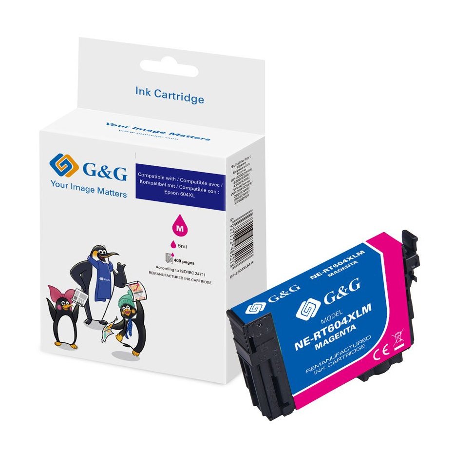 G&G Cartucho De Tinta Magenta Sustituye Epson 604xl