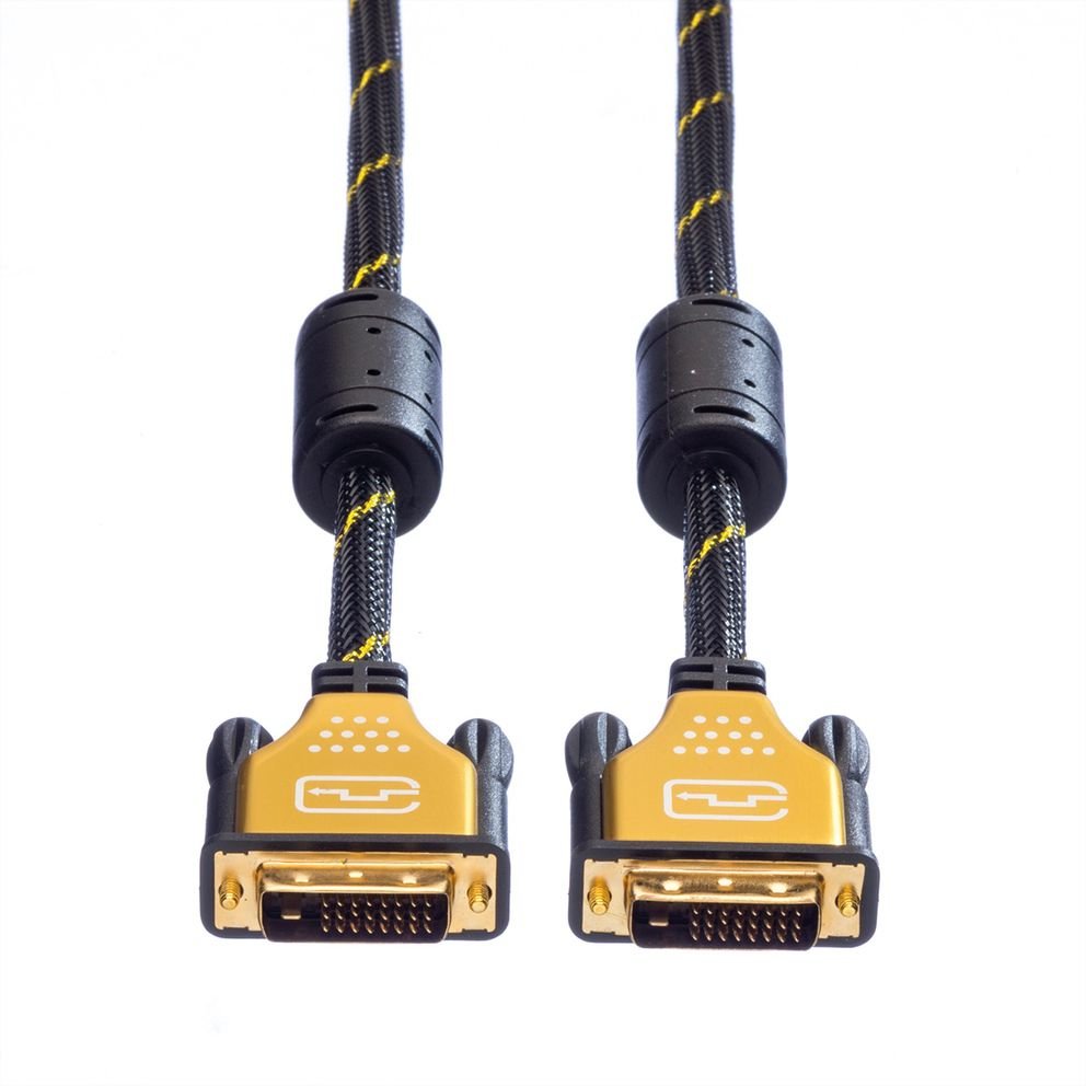 EAN 7611990194568 - ROLINE 11.04.5512 cable DVI 2 m DVI-D Negro, Oro imagen 4