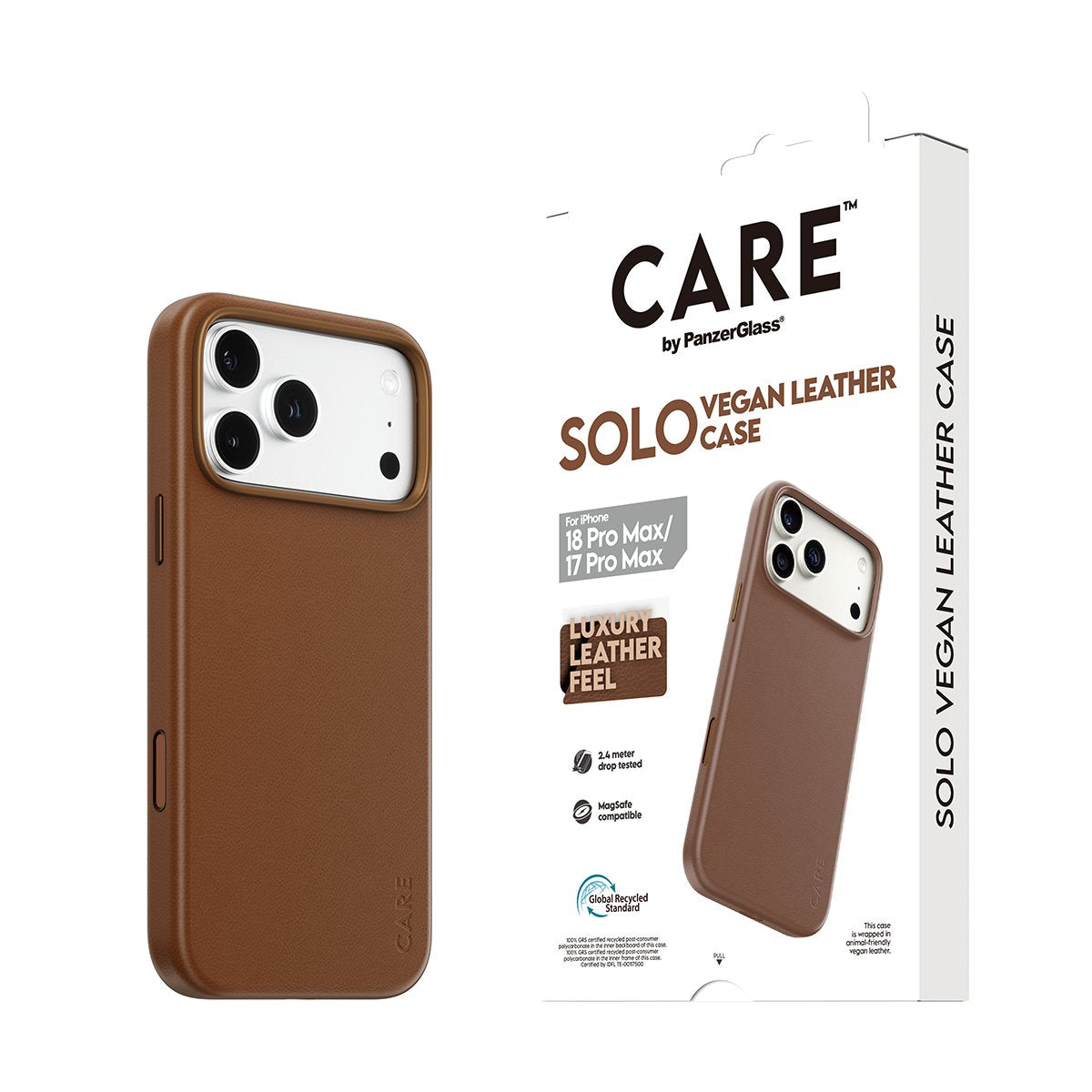 Panzerglass Care Solo Veganleathercase Brown Magsafe Iphone 18 Promax/17 Promax