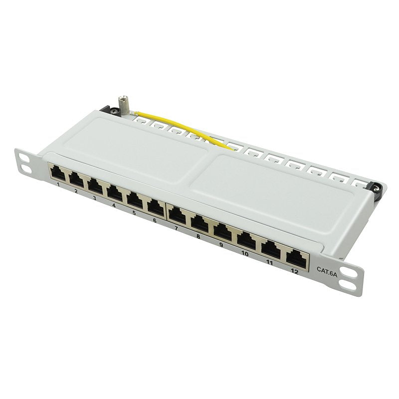 Logilink Np0065 Patchpanel Cat.6a De 10 ", 12 Puertos, Gris, 0.5 U