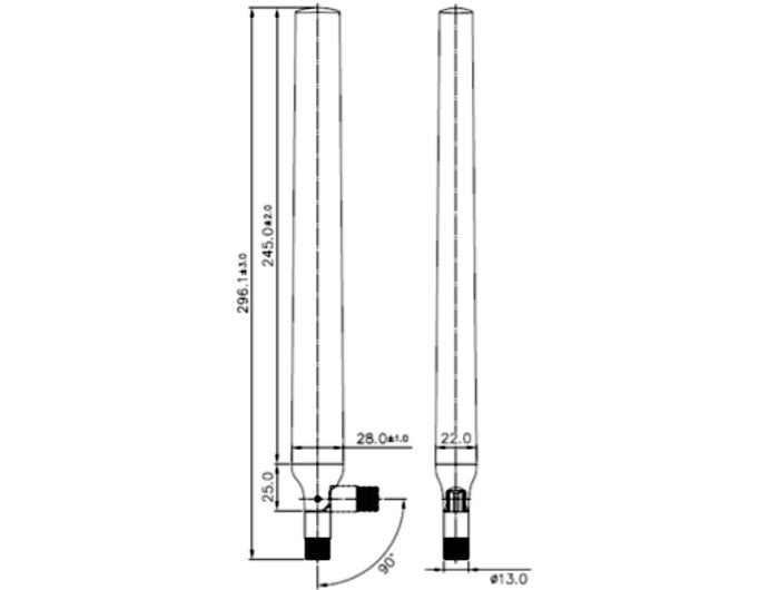 Delock Antena Wlan Rp-Sma 802.11 Ac/A/H/B/G/N 5,5 ~ 9 Dbi