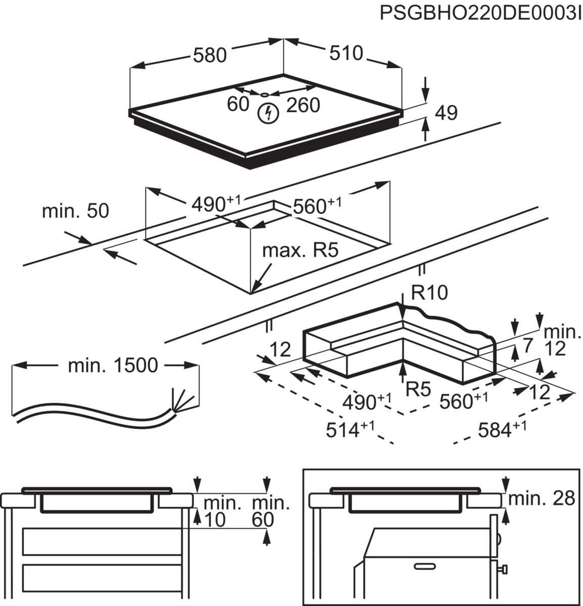 EAN 7333394049441 - Electrolux EIS62453IZ Negro Integrado 60 cm Con placa de inducción 4 zona(s) imagen 11