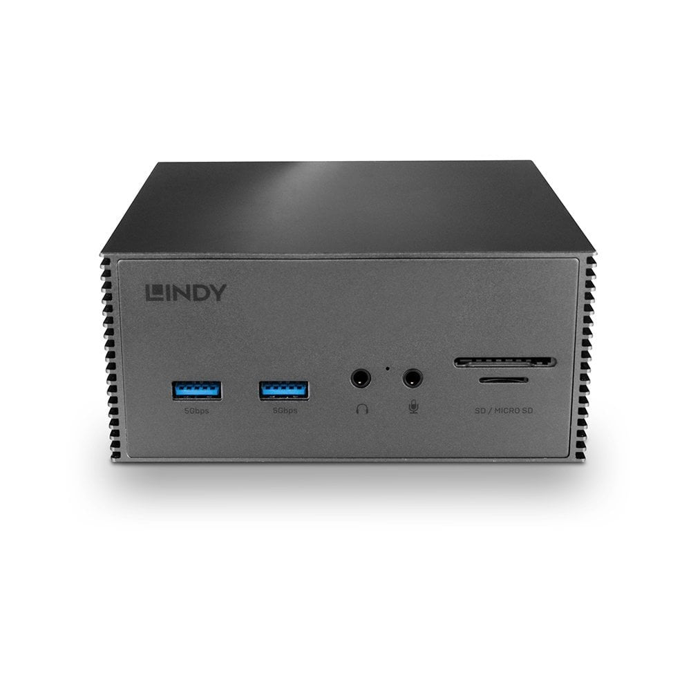 Lindy 43378 Base Para Portátil Y Replicador De Puertos Alámbrico Usb 3.2 Gen 2 (3.1 Gen 2) Type-C Gris
