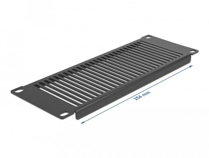Delock Panel De Gabinete De Red De 10" Con Ranuras De Ventilación Vertical 2u Negro