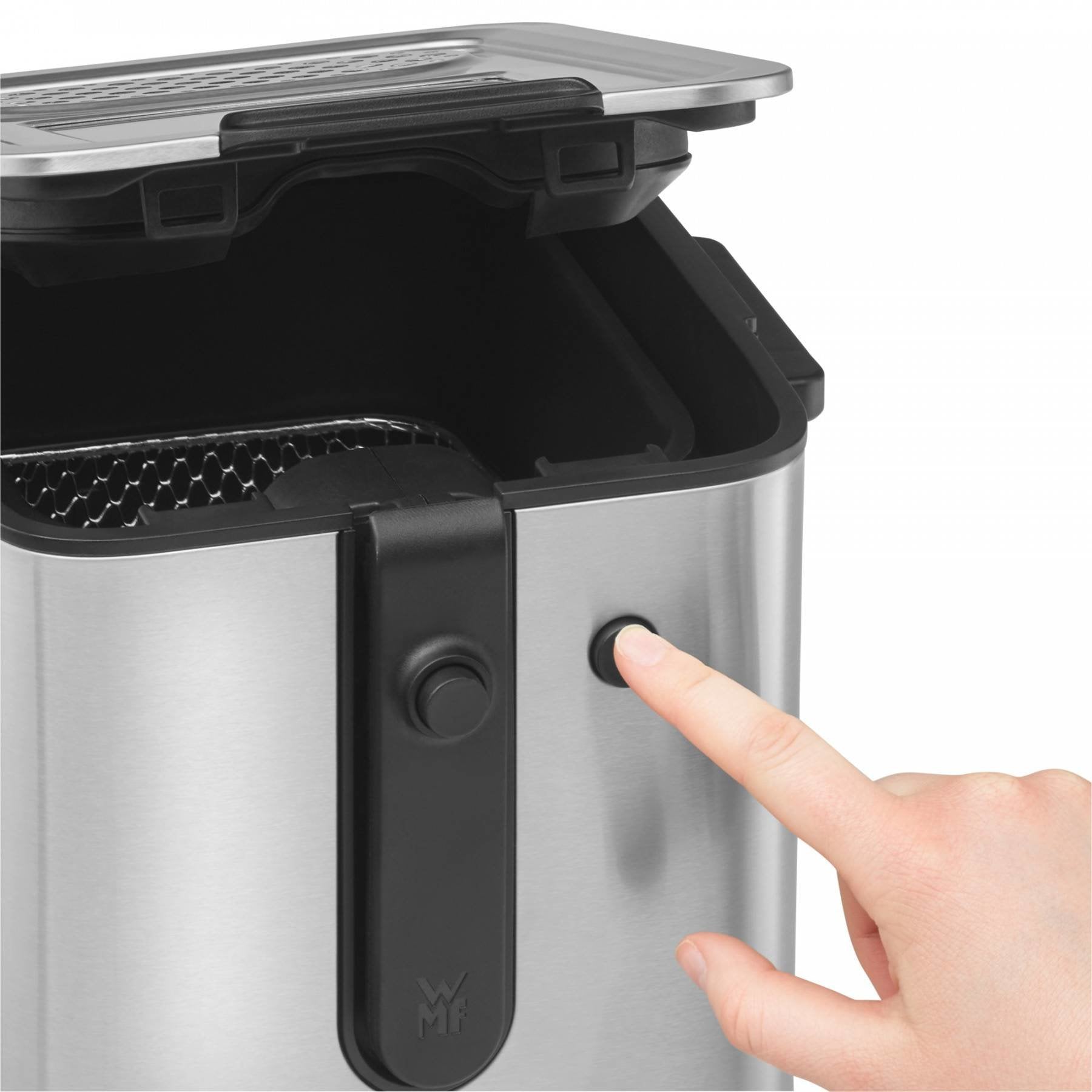 EAN 4211129141123 - WMF KITCHENminis 0415490011 Sencillo Independiente 1000 W Freidora Negro, Acero inoxidable imagen 7