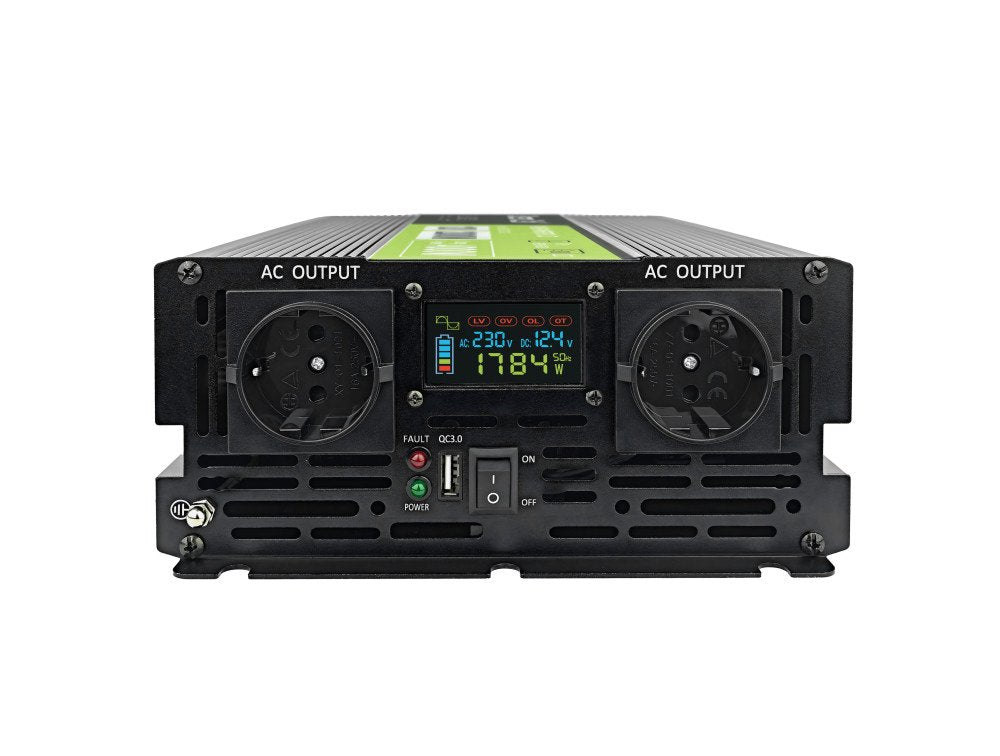 EAN 5904326374560 - Green Cell Przetwornica napicia PowerInverter LCD 12 V 2000W/40000W Przetwornica samochodowa z wywietlacz imagen 2