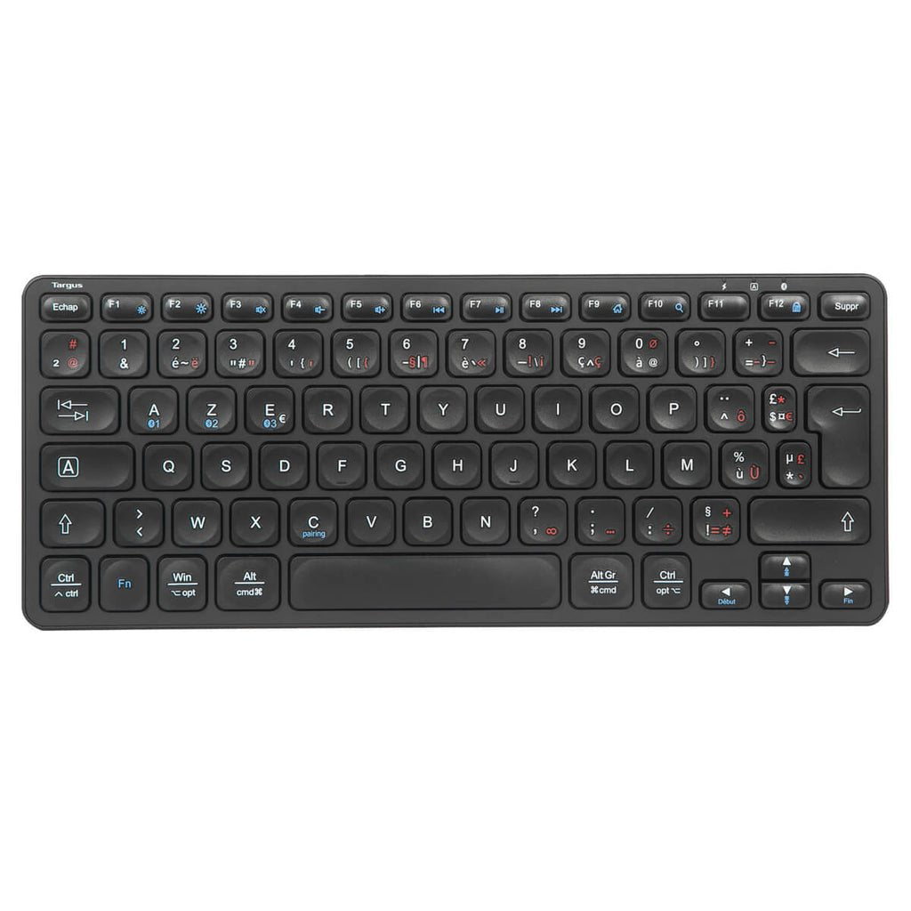 Targus Teclado Multidispositivo Compact Antimicrobiano Inalámbrico Bluetooth 5.1 Francés Negro
