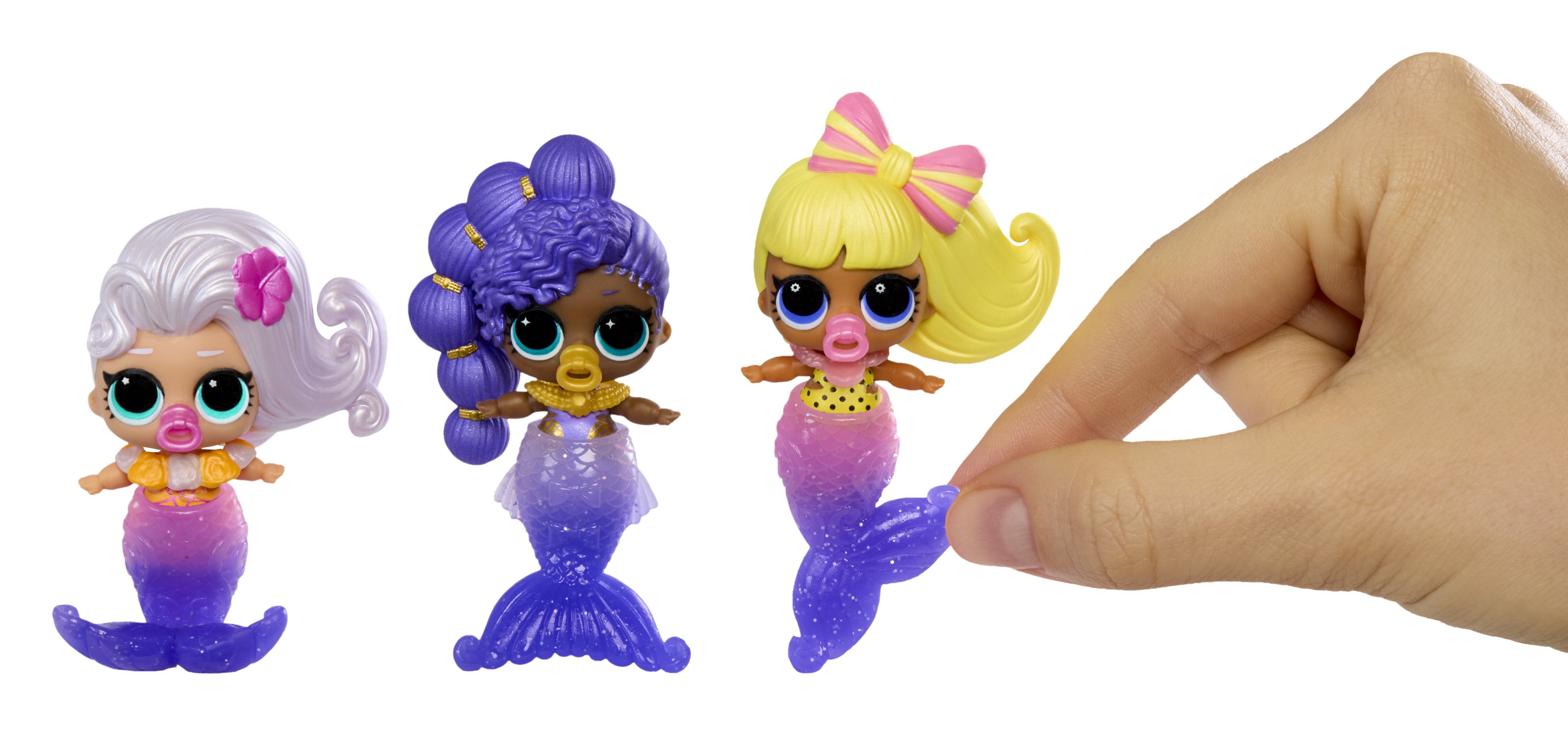 Mga Entretenimiento L.O.L. ¡Sirenas Sorpresa! Makeover Magic Baby Sisters, Figura De Juguete, Artículos Surtidos, Una Figura 598787-Euc