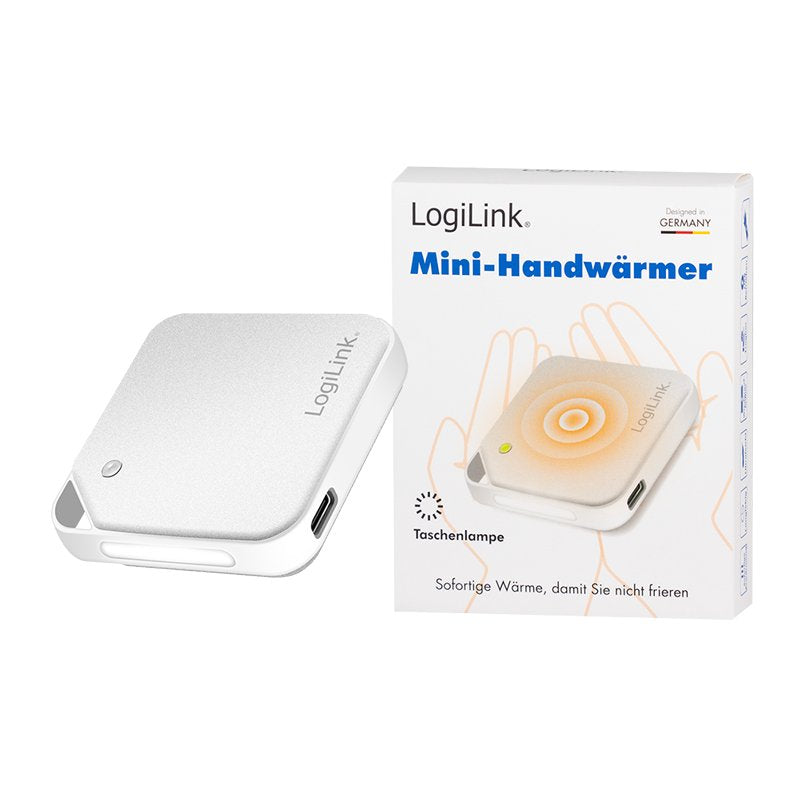 Bateria Externa Power Bank   2000, Con Lampra Led Y Calentador De Manos , Slim, Blanco Logilink