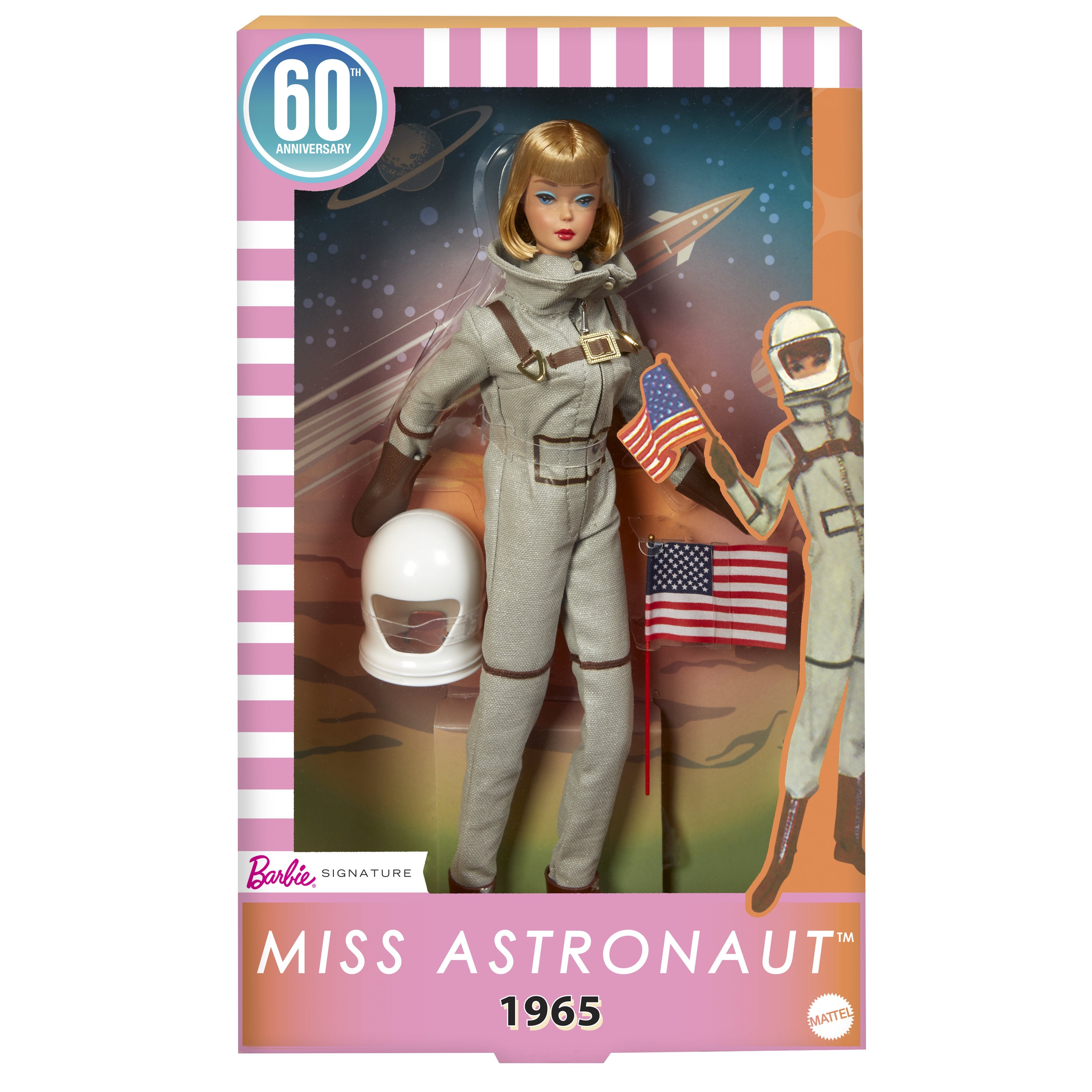 Barbie Barbie Signature Miss Astronaut Collection Doll Con Traje De Color Plateado, Botas De Habitación Y Accesorios De Casco Jbj48