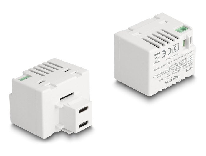 Delock 41479 Módulo Keystone Con 2 Puertos De Carga Usb Type-C Pd 20 W Blanco