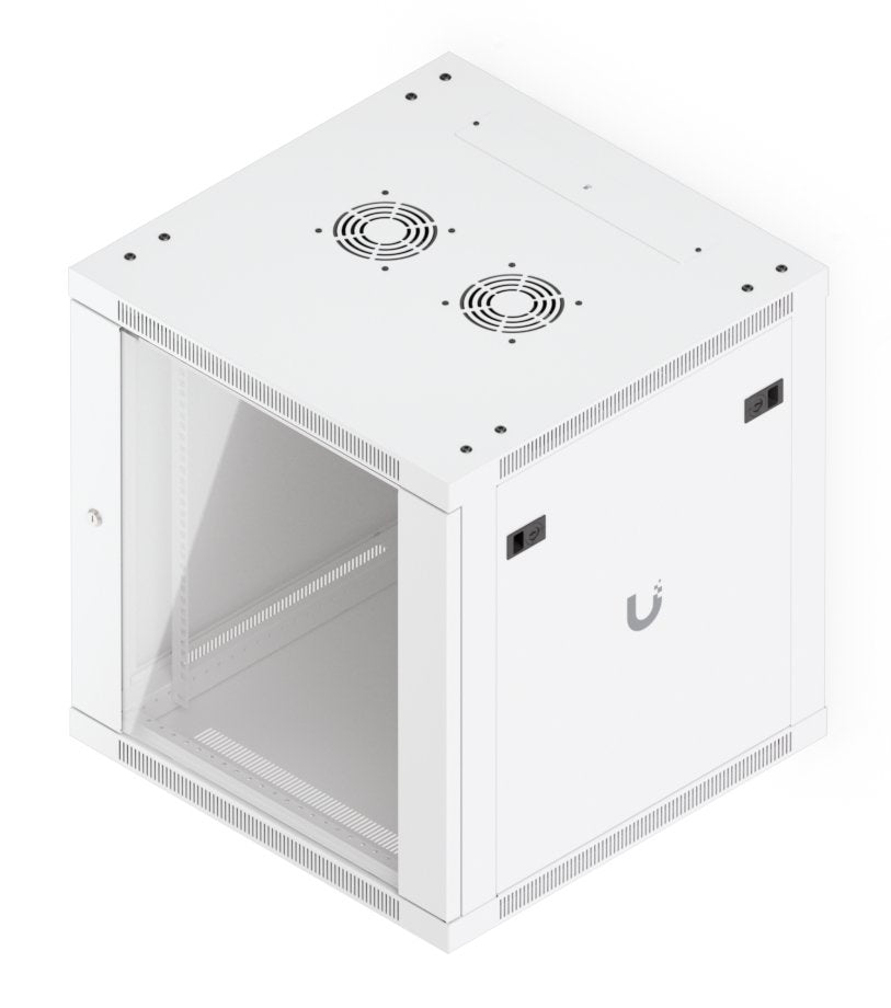 Fully Assembled Wall-Mount Rack With Built-In Fans And Uacc-Rack-12u-Wall-600-G