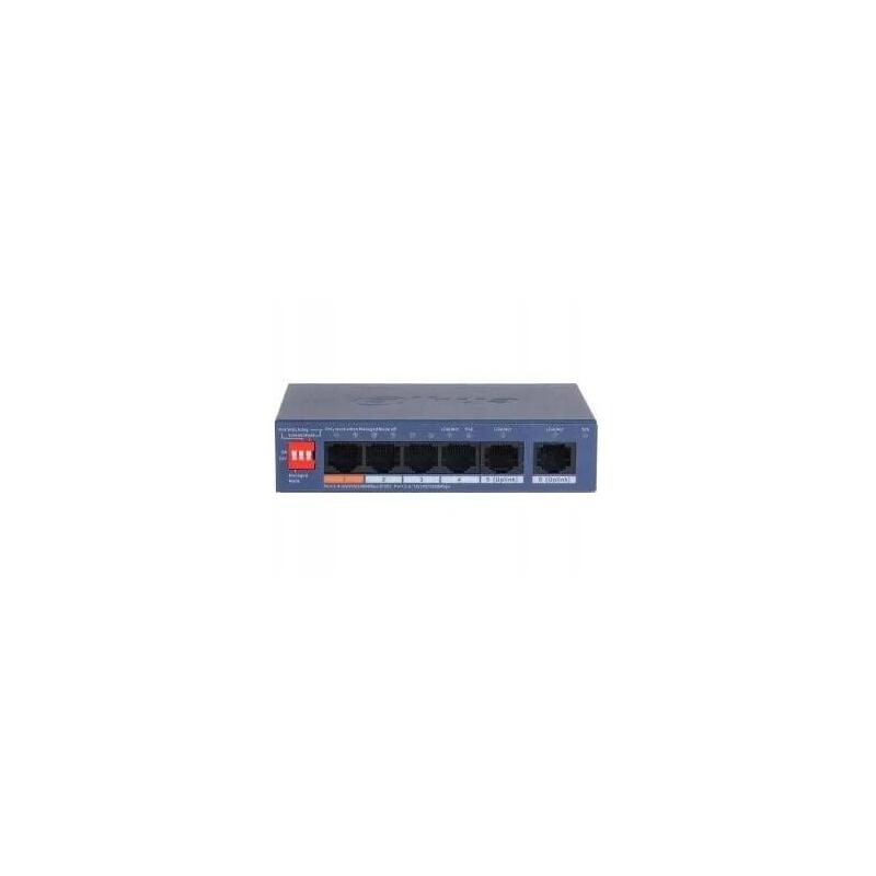 (Dh-Cs4006-4gt-60-V2) Dahua Switch 6 Puertos Cloud Managed Gigabit, 4 Puertos Poe, 60w, Hi-Poe, L2