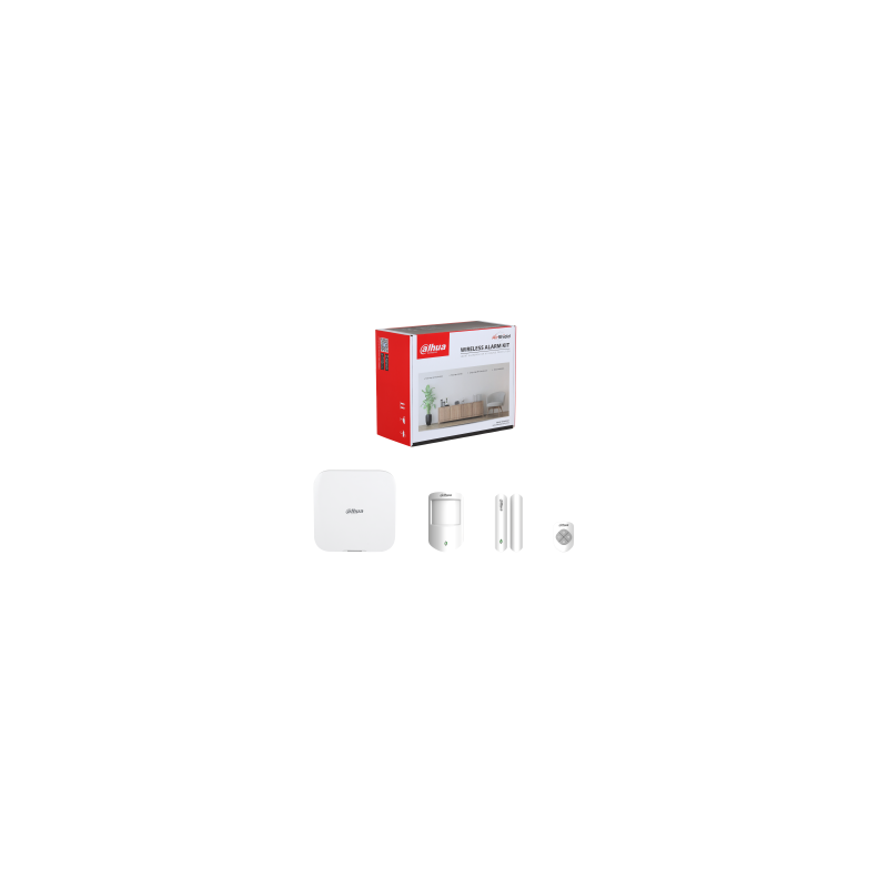 (Dhi-Art-Arc3800h-03-Fw2(868)-V3) Dahua Alarmas Kit De Alarma 4g, Incluye Panel De Control De 150 Dispositivos Via Radio, Pulsador Via Radio, Detector Pir Via Radio,Contacto Magnetico Via Radio