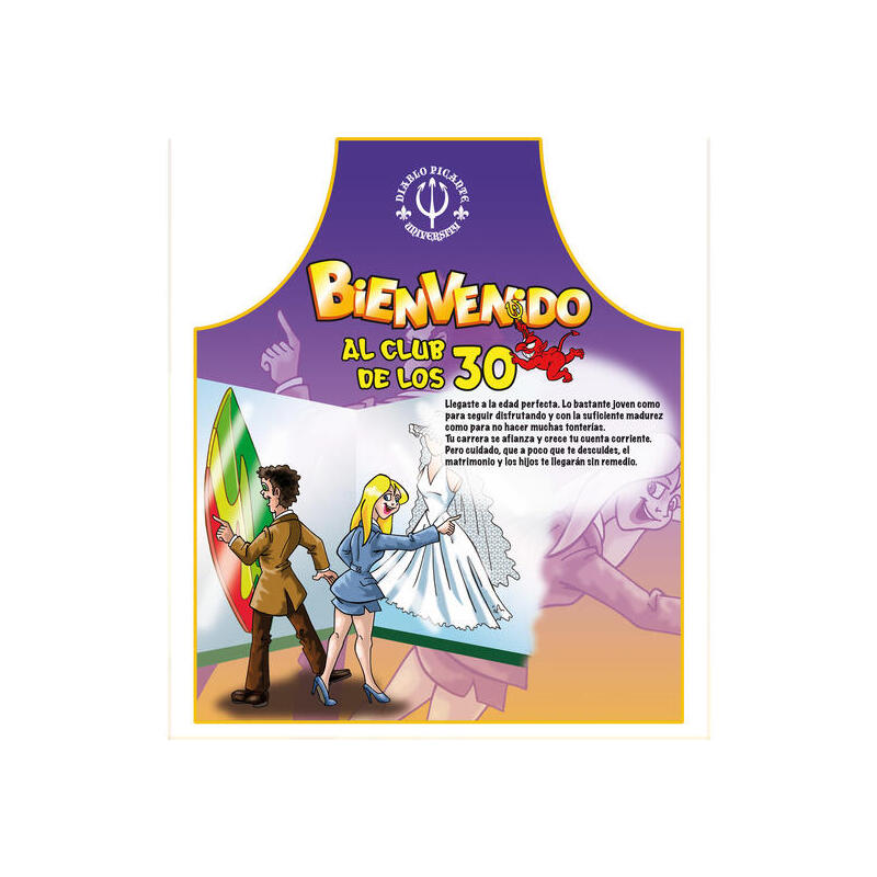 Diablo Picante - Delantal 30 Años Texto Español