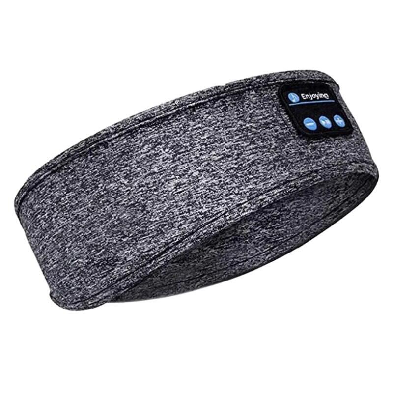 Diadema Elástica Con Auriculares Bluetooth Gris