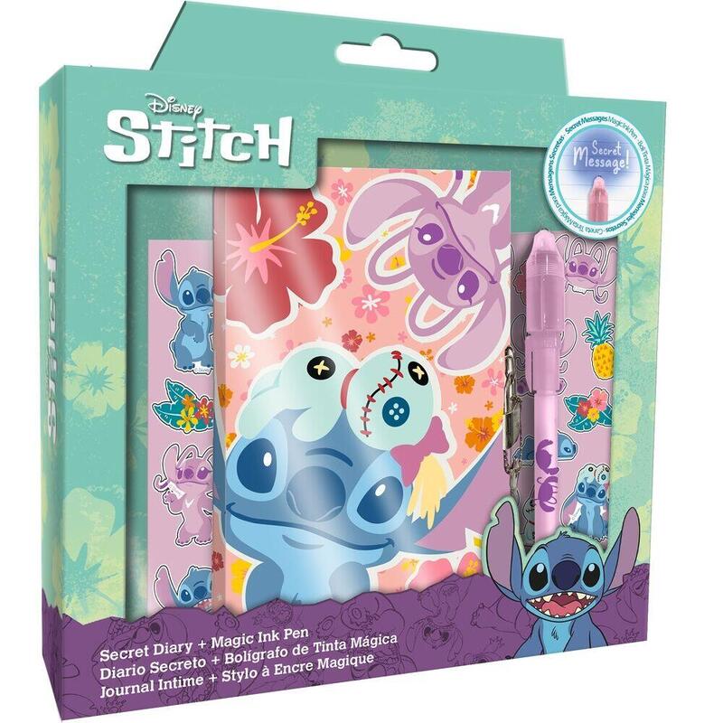 Diario + Boligrafo Magico Stitch Disney