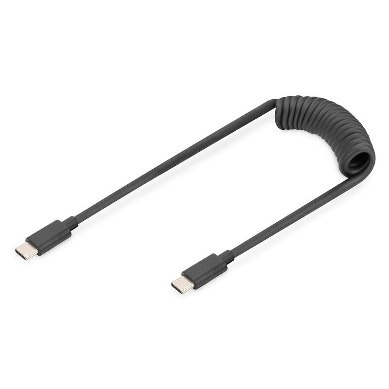 Digitus Cable De Espiral Usb-C->Usb-C  1m Usb-C->Usb-C Negro