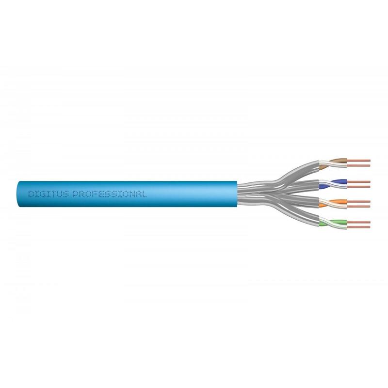 Digitus Cable De Red Cat.6a S/Ftp Solid Wire Awg 23/1 Lsoh 50m Blue Foiled