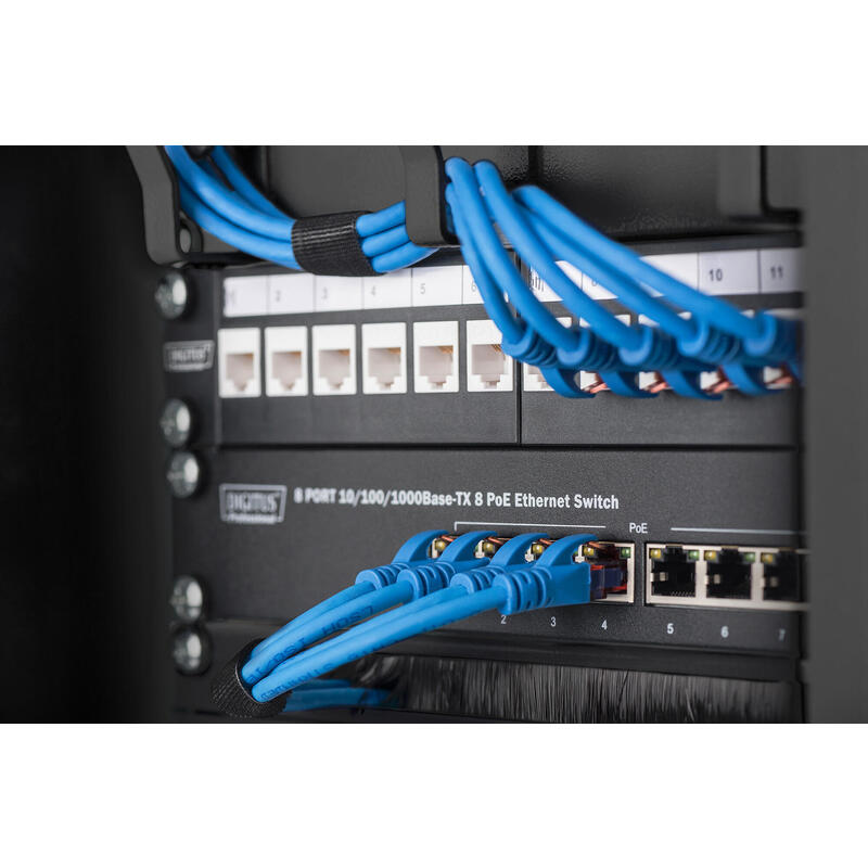 Digitus Dn-10-Org-1u-B, Panel De Gestión De Cables, Negro, 1u