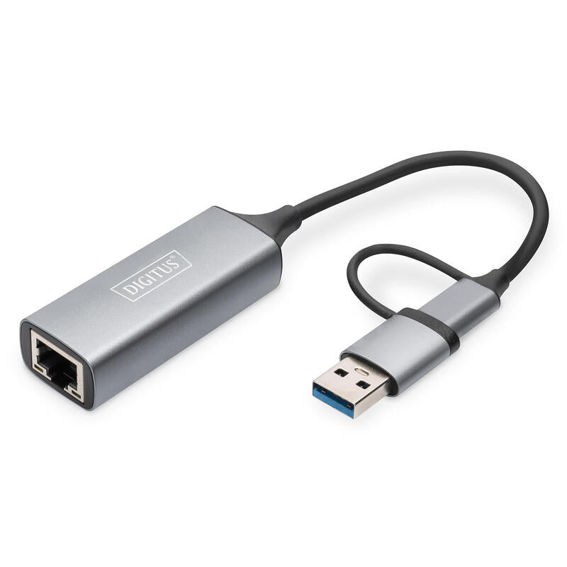 Digitus Dn-3028 Cambiador De Género Para Cable Usb-C Usb 3.1 Rj-45 Gris