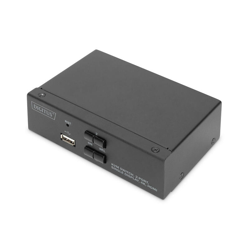 Digitus Kvm Switch 2x1 Hdmi 2-Port Single Display 4k/30hz Freesync