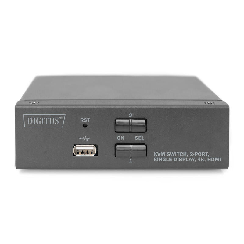 Digitus Kvm Switch 2x1 Hdmi 2-Port Single Display 4k/30hz Freesync
